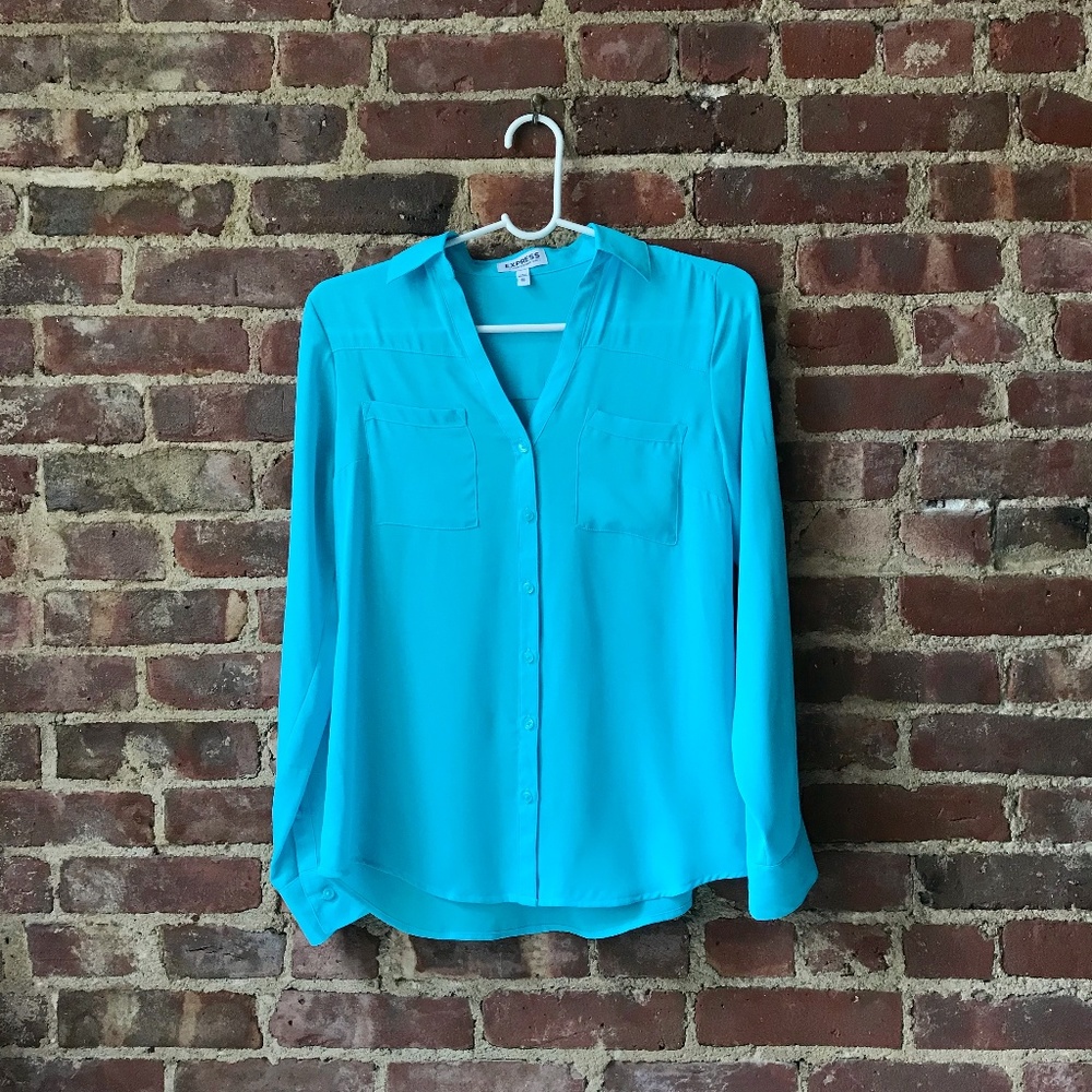 Express Sky Blue Portofino Shirt